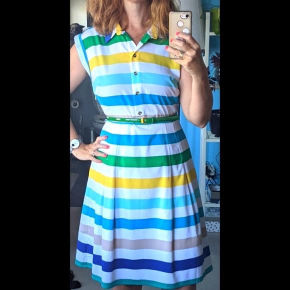 Striped Calvin Klein Striped Midi - Picture 1 of 6